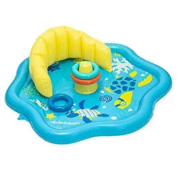 SwimSchool Baby Splash Play Mat for Infants with Backrest