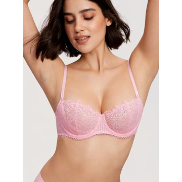 DOBREVA Women's Sexy Lace Push Up Plus Size Bra