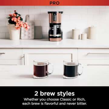 Ninja Programmable XL 14-Cup Coffee Maker PRO with Permanent Filter, 2 Brew Styles Classic & Rich, D...