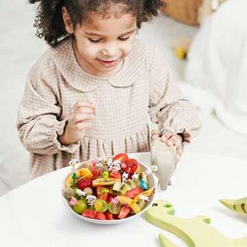 22 Pcs Animal Food Picks for Kids, Fun Bento Picks, Cute Cartoon Animal Fruit Food Toothpicks, Reusable Lunch Picks for Kids Bento, Lunch Box Picks for Kids