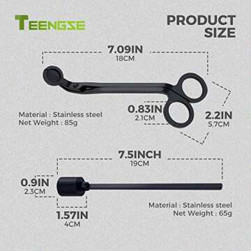 Elegant TEENGSE Candle Accessory Set for Candle Lovers