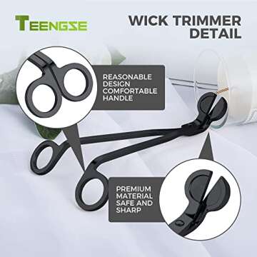 Elegant TEENGSE Candle Accessory Set for Candle Lovers