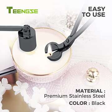 Elegant TEENGSE Candle Accessory Set for Candle Lovers