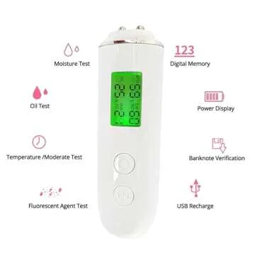 Facial Moisture Tester Detector Analyzer Monitor Digital LCD Display Personal Facial Skin Care Moisture Analyzer Skin Care Tool