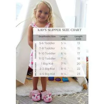 Dearfoams Easter Basket Stuffers Gifts for Kids Washable Animal Critter Slippers, Unicorn, 4-5 Big Kid