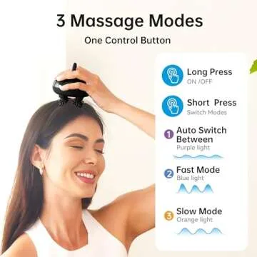 COMFIER Head Massager – Scalp Massager with 3 Kneading Modes, Waterproof for Stress Relief & Pet U...