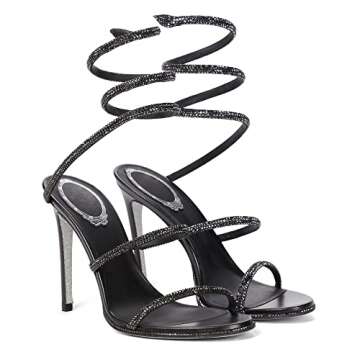 Buy Vertundy Rhinestone Heeled Sandals for Glam Style