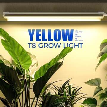 Barrina Plant Light, 144W(6 x 24W, 800W Equivalent), 2ft T8, Super Bright, Full Spectrum led Grow Li...