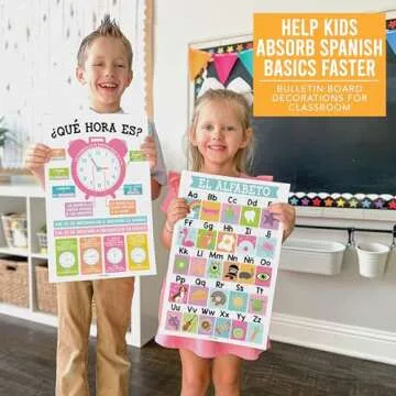 Hadley Designs Spanish Classroom Posters for Kids