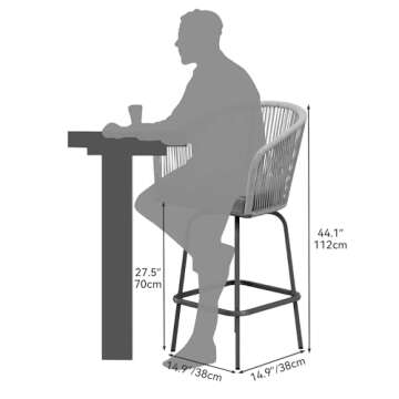 YITAHOME 4-Piece Swivel Bar Stools for Outdoor Fun