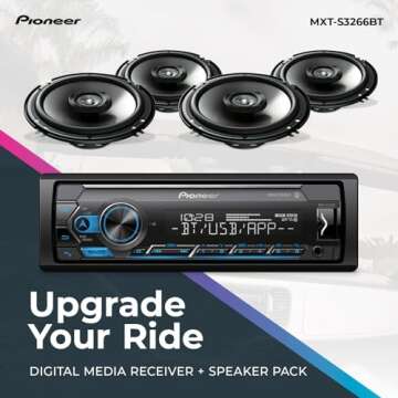 Pioneer MXT-S3266BT Digital Media Receiver with Bluetooth Connectivity and Speakers