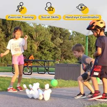 Liberry Kids Toy Bowling Set Includes 10 Plastic Pins & 2 Balls, Toddler Indoor Outdoor Games, Educational Birthday Gifts for Boys Girls Ages 2 3 4 5