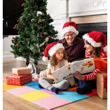 TOYVELT Foam Puzzle Floor Mat for Kids – 12x12 30 Tiles - Interlocking Play Mat with Colors, Alphabet, ABC, – Educational Large Puzzle Foam Floor Tiles for Crawling, Exercise, Playroom, Play Area