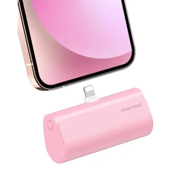 Charmast Small Portable Charger 5000mAh - Fast Charging Power Bank for iPhone