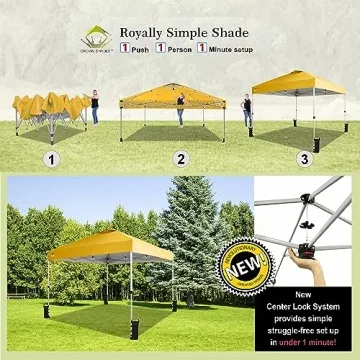 Crown Shades 10x10 Canopy - Easy Setup & Durable Design