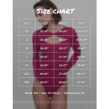 PUMIEY Bodysuit Shirts for Women Long Sleeve Body Suits Slim Fit Sexy Going Out Tops, Plum Small