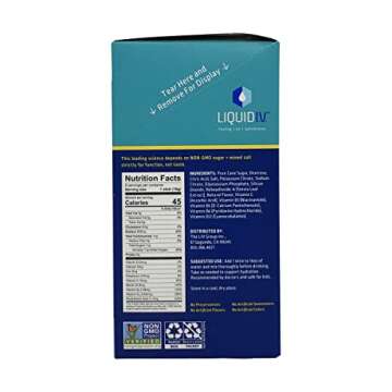 Liquid I.V. Hydration Multiplier, Electrolyte Powder, Easy Open Packets, Supplement Drink Mix (Lemon Lime, 8 Count)