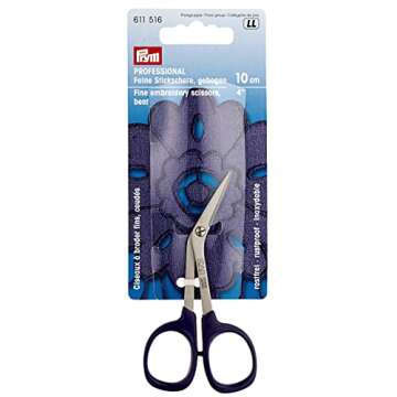 Prym 4" Professional Curved Embroidery Scissors - Precision in Every Cut