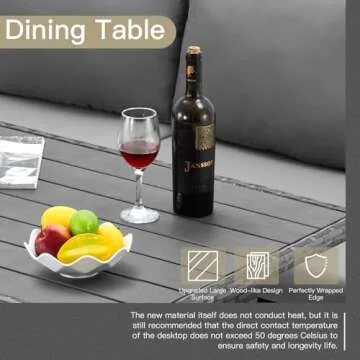 U-MAX 7 Pieces All Weather Sectional Sofa Set