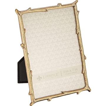 Elegant 5x7 Gold Metal Picture Frame by Lawrence Frames