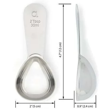 Apace Living Coffee Scoop (Set of 3) - 2 Tablespoon (Tbsp) - The Best Stainless Steel Measuring Spoons for Coffee, Tea, and More