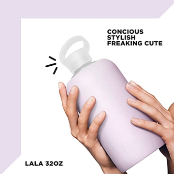 bkr Big Smooth Reusable Glass Water Bottle for Stylish Hydration