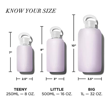 bkr Big Smooth Reusable Glass Water Bottle for Stylish Hydration