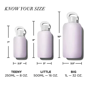 bkr Big Smooth Reusable Glass Water Bottle for Stylish Hydration