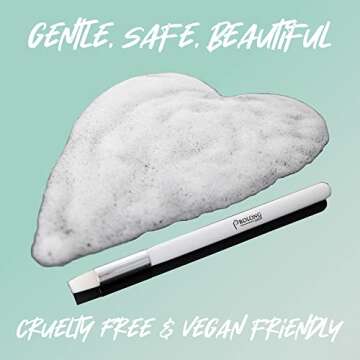 Eyelash Extension Shampoo & Brush - Large 100ml Bottle - Gentle Foaming Cleanser Lash Wash for Extensions and Natural Lashes - Safe Daily Makeup Remover - Paraben & Sulphate Free - Salon & Home Use