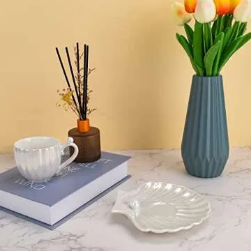 Koythin Ceramic Coffee Mug with Saucer, 6.5 oz Ideal for Tea