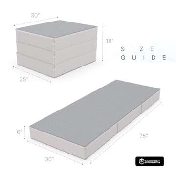 6-Inch Memory Foam Tri-fold Mattress - Portable and Versatile Sleeping Solution