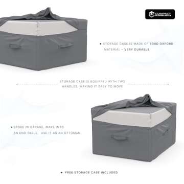 6-Inch Memory Foam Tri-fold Mattress for Ultimate Comfort