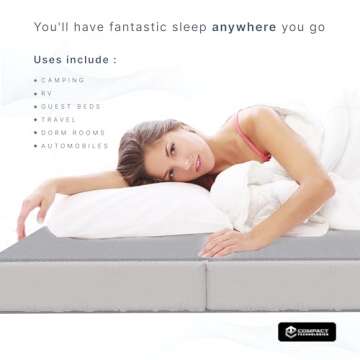 6-Inch Memory Foam Tri-fold Mattress for Ultimate Comfort