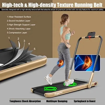 Goplus 2-in-1 Folding Treadmill: Home & Office Use