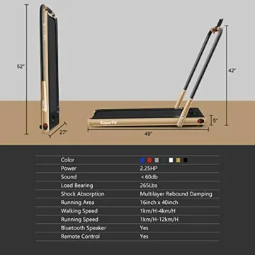Goplus 2-in-1 Folding Treadmill: Home & Office Use