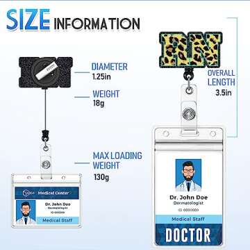 Plifal RN Badge Reel Holder Retractable with ID Clip for Nurse Nursing Name Tag Card Cute Medical Assistant Funny Accessories with Alligator Clip for Hospital Student Work Office