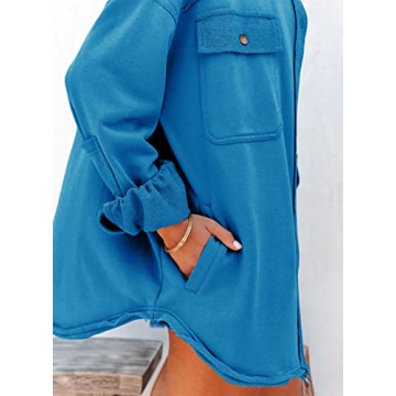 Astylish Women's Cozy Shacket with Pockets