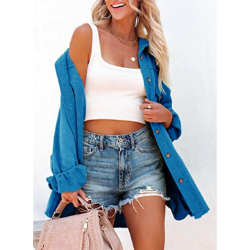 Astylish Women's Cozy Shacket with Pockets