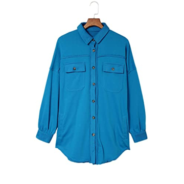 Astylish Women's Cozy Shacket with Pockets