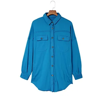 Astylish Women's Cozy Shacket with Pockets