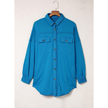 Astylish Women's Cozy Shacket with Pockets