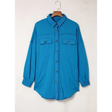 Astylish Women's Cozy Shacket with Pockets