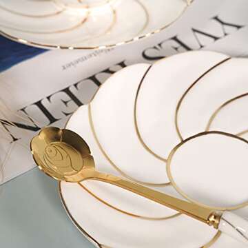 MSYSGQI Elegant European Style Coffee Cups Set with Gold Trim