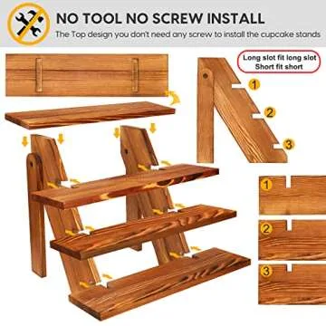 Wooden Cupcake Towers for Effortless Displays and Events