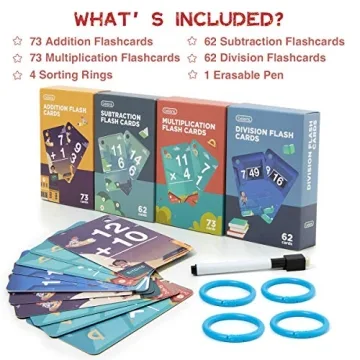 beiens Multi Math Flash Cards for Kids 270 Total