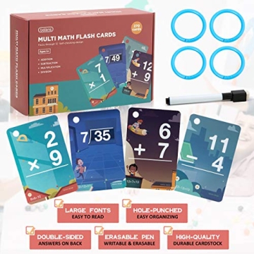 beiens Multi Math Flash Cards for Kids 270 Total