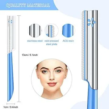 Women Facial Razor for Hair Removal - Dermaplaning Tool Peach Fuzz Trimmer, Fine Hair Remover Eyebrow Razors and Dermaplane Face Shavers Women's Exfoliating for Sensitive Skin Essential Travel