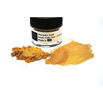 EDIBLE 24 KARAT GOLD Luxury Luster Cake Dust, Edible Gold 5 grams for Cakes, Cupcakes, Cookies, Icin...