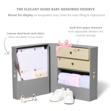 Savor Baby Keepsake Organizer Box - Modern & Gender-Neutral