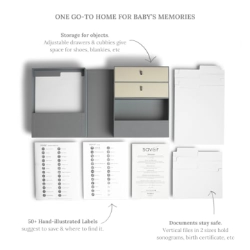 Savor Baby Keepsake Organizer Box - Modern & Gender-Neutral